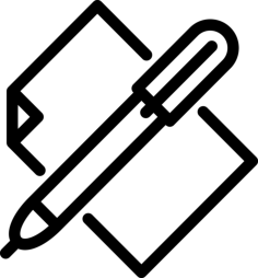 Pen And Paper Silhouette Cutting Svg Files, Free Vectors File